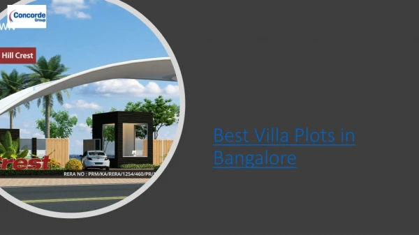 Best Villa Plots in Bangalore