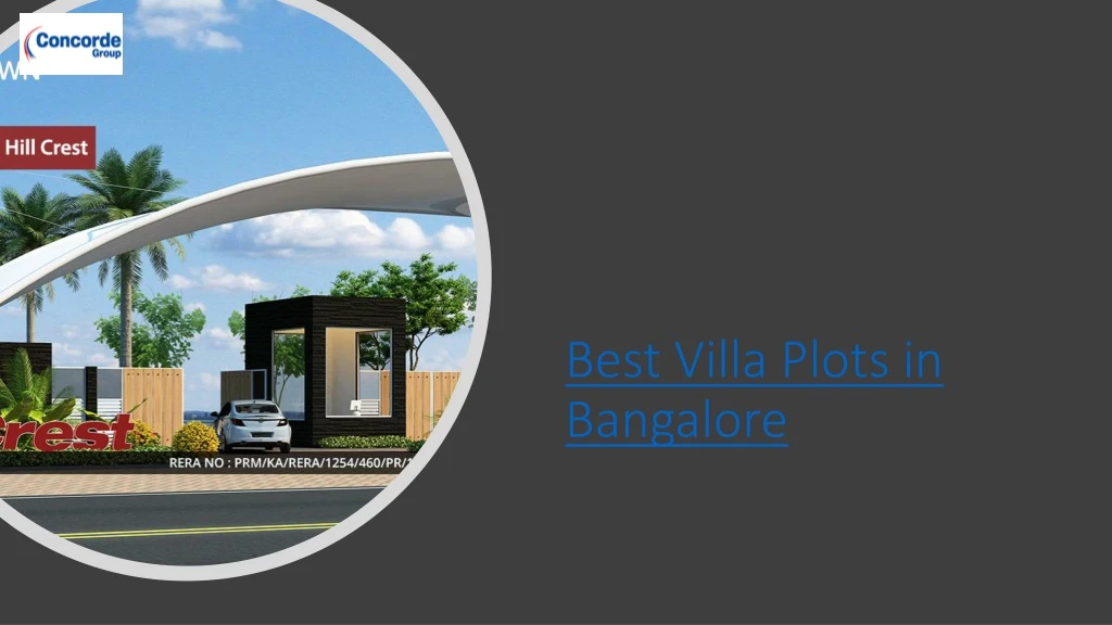 best villa plots in bangalore