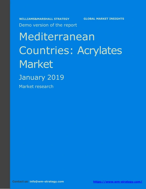 WMStrategy Demo Mediterranean Countries Acrylates Market January 2019