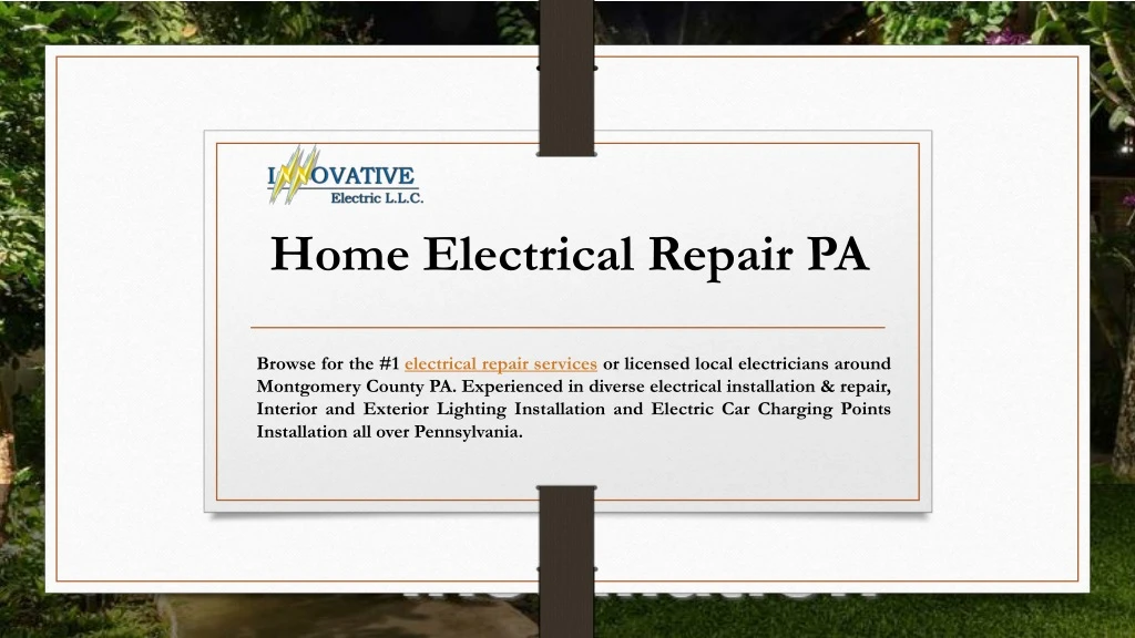 home electrical repair pa