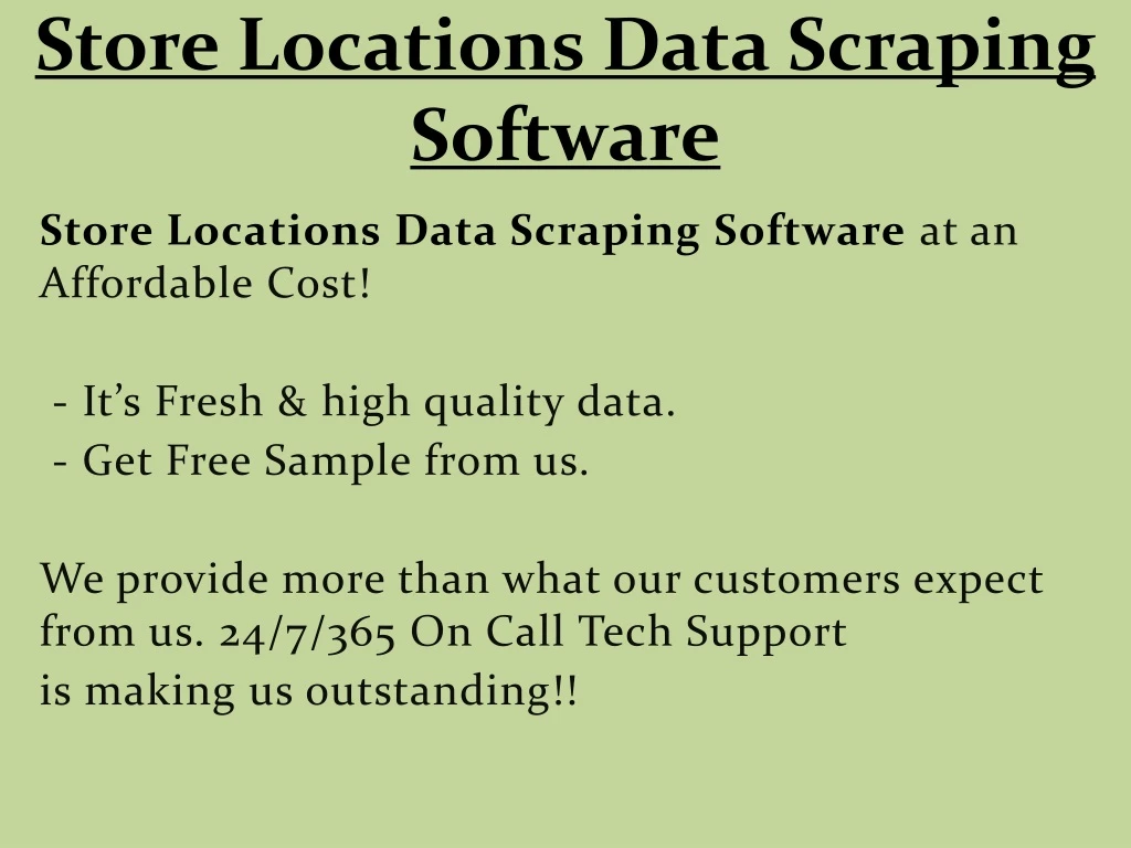 store locations data scraping software