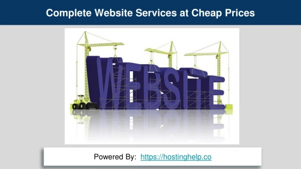 complete website services at cheap prices