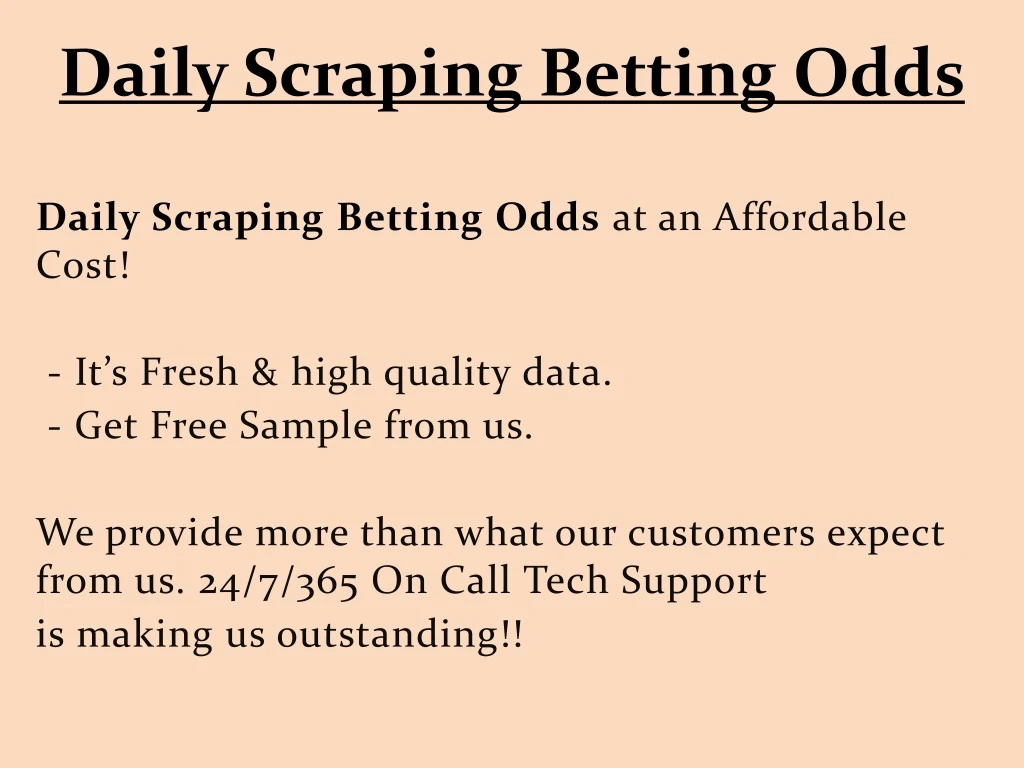 daily scraping betting odds