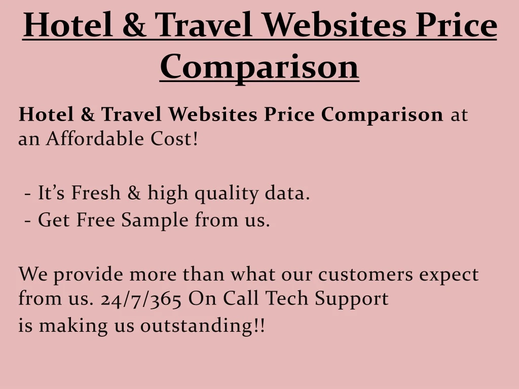 hotel travel websites price comparison