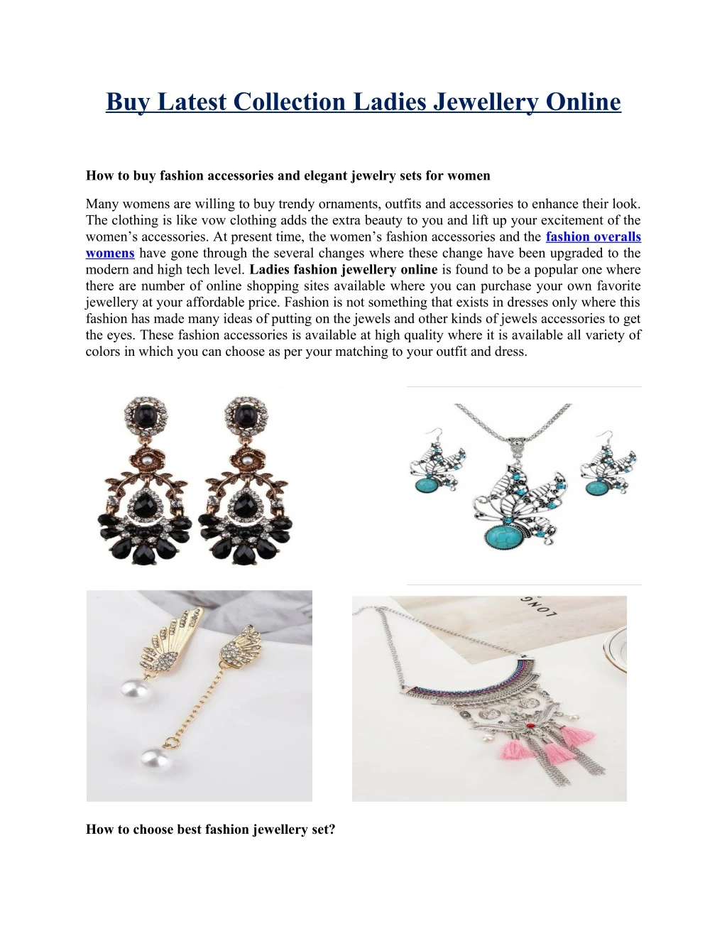 buy latest collection ladies jewellery online