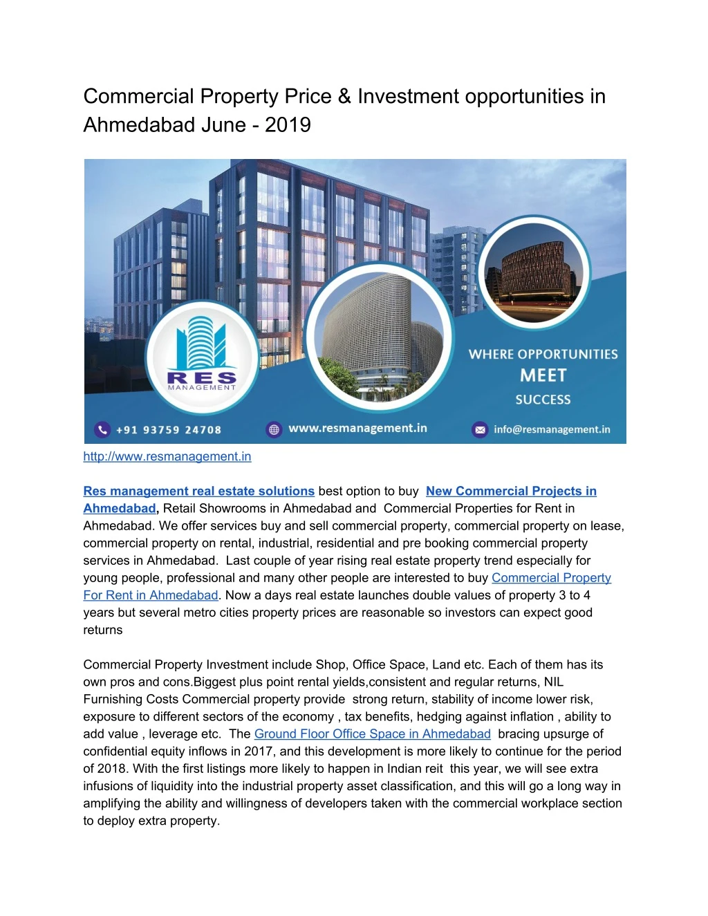 commercial property price investment