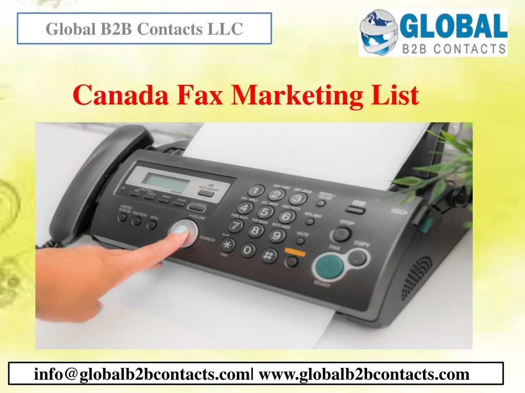 canada fax marketing list