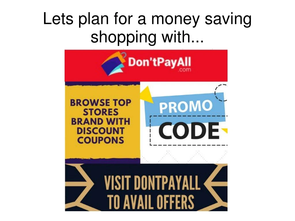 lets plan for a money saving shopping with