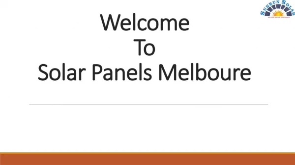 Solar Panels Melbourne