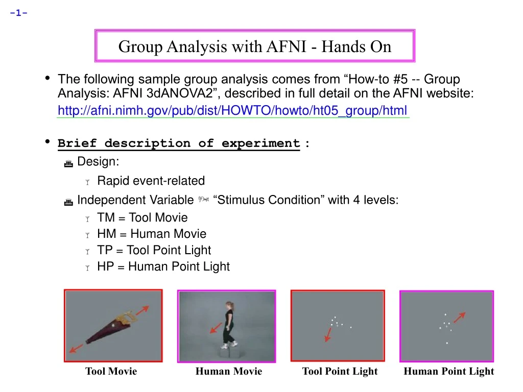 group analysis with afni hands on