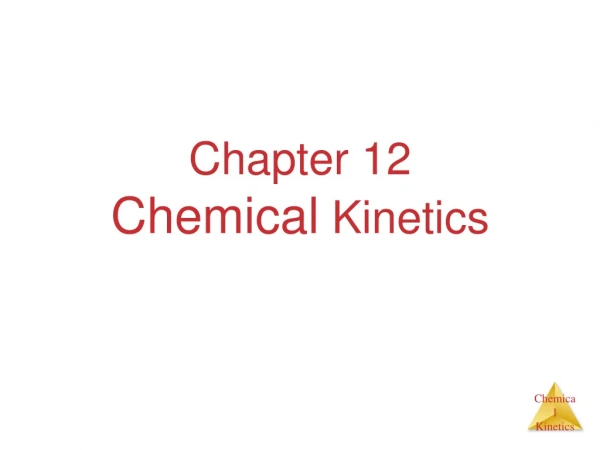 Chapter 1 2 Chemical Kinetics