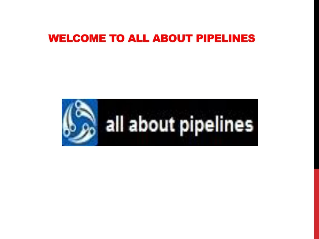 welcome to all about pipelines