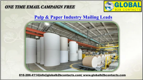 Pulp & Paper Industry Mailing Leads