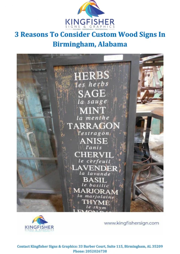 3 Reasons To Consider Custom Wood Signs In Birmingham, Alabama