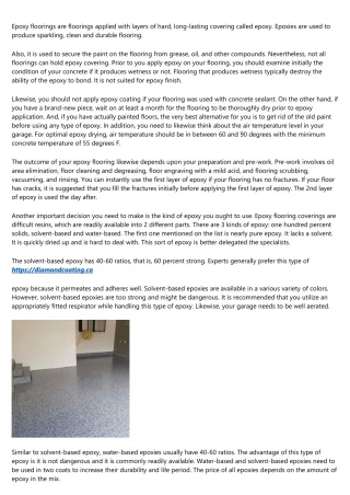 Great Floorings For Your Garage - Epoxy Floorings - slide 1
