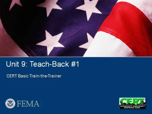 Practice, practice, practice Practice teaching skills in CERT Basic Training course Practice incorporating information