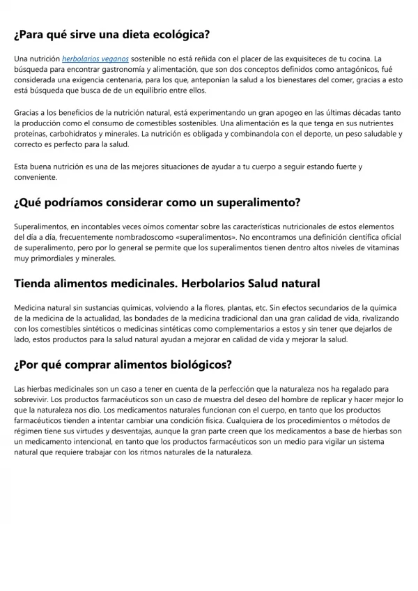 Tres Mejores tienda productos sostenibles con alimentos biológicos y sostenibles-