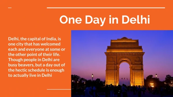 One day In Delhi