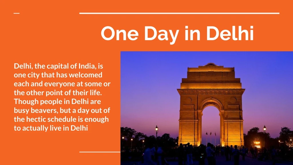 one day in delhi