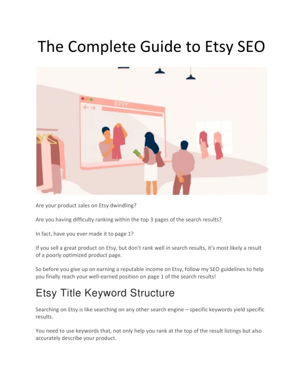The Complete Guide To Etsy SEO - Pearl Lemon