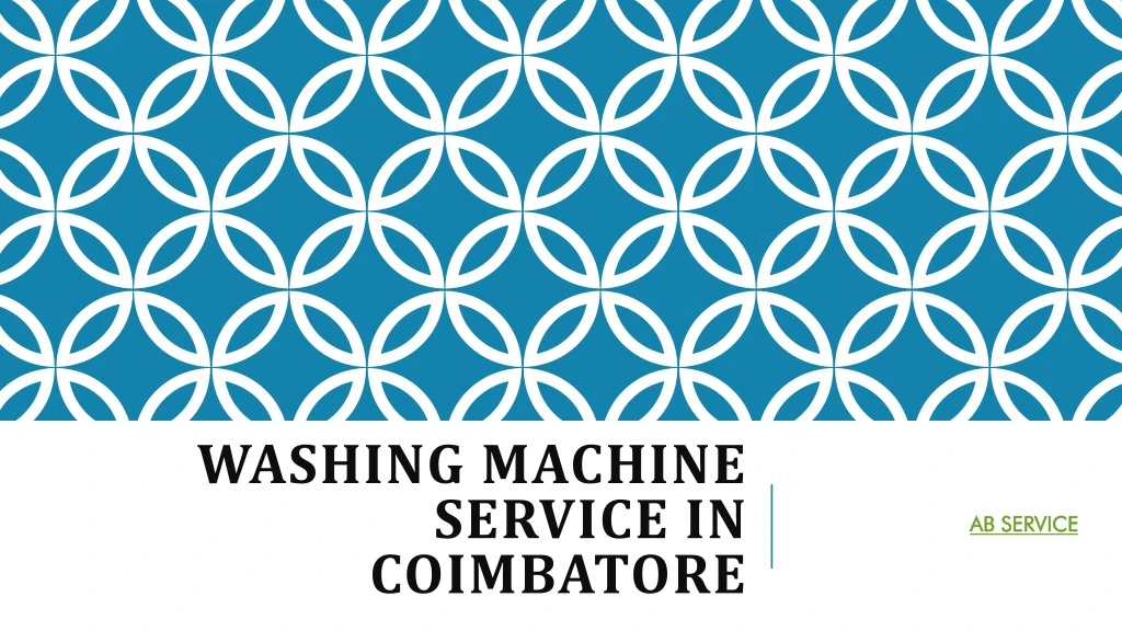 washing machine service in coimbatore