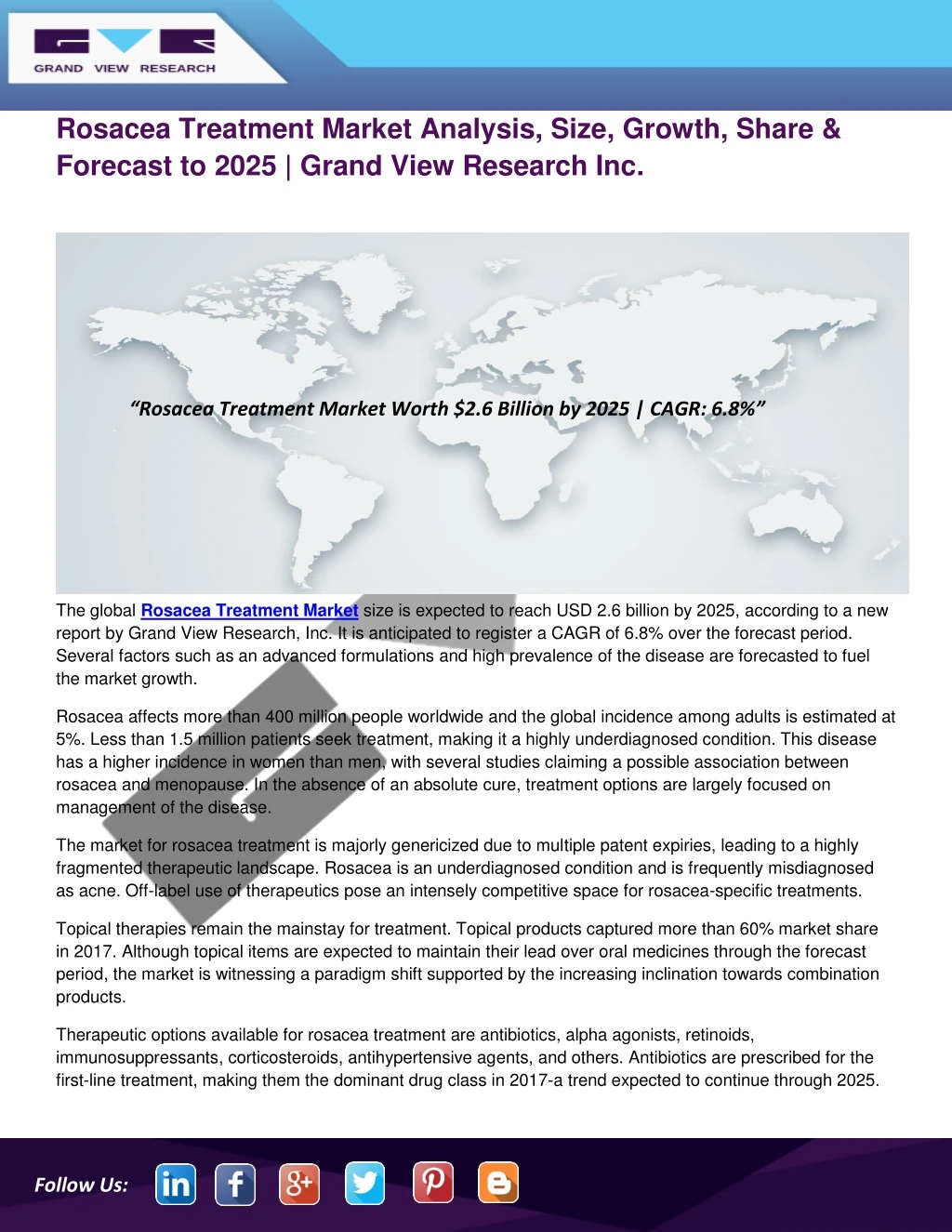 rosacea treatment market analysis size growth