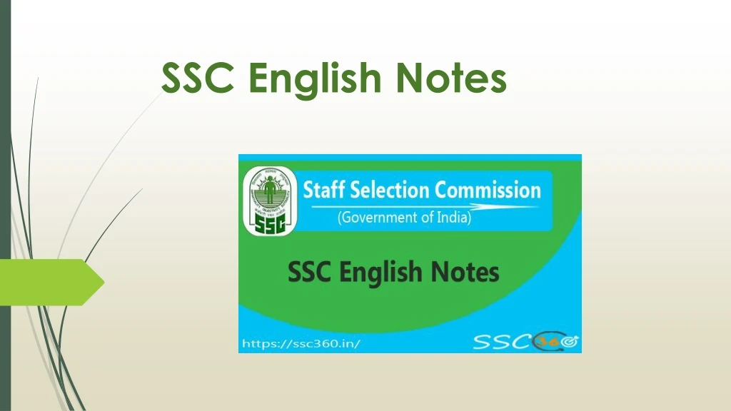 ssc english notes