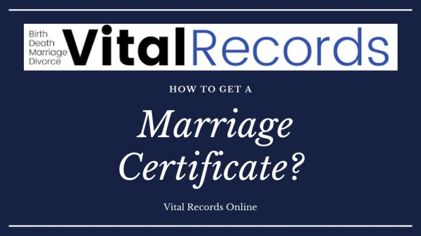 How to Get a Marriage Certificate? Vital Records Online