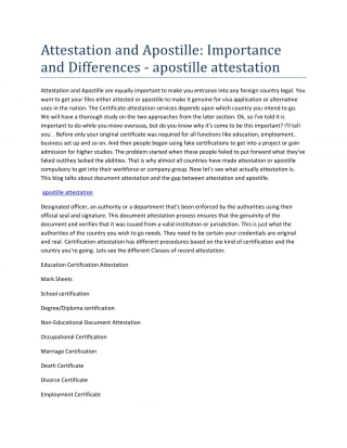 Apostille Attestation India, Normal MEA Attestation Apostille Services - slide 1