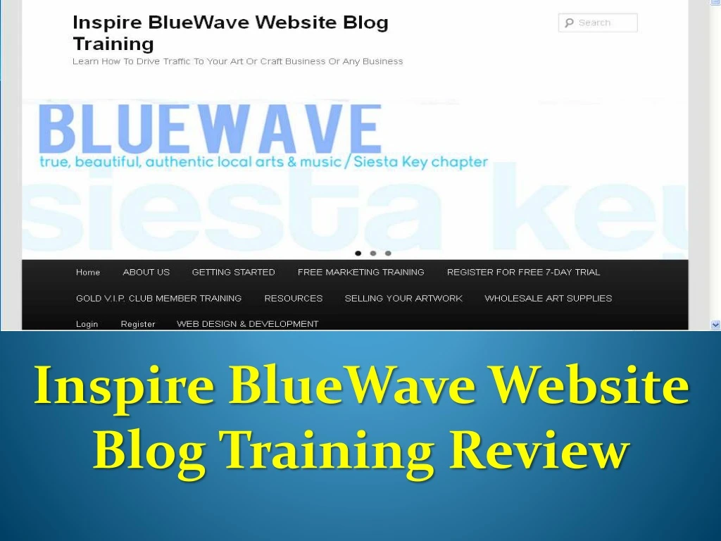 inspire bluewave website blog training review