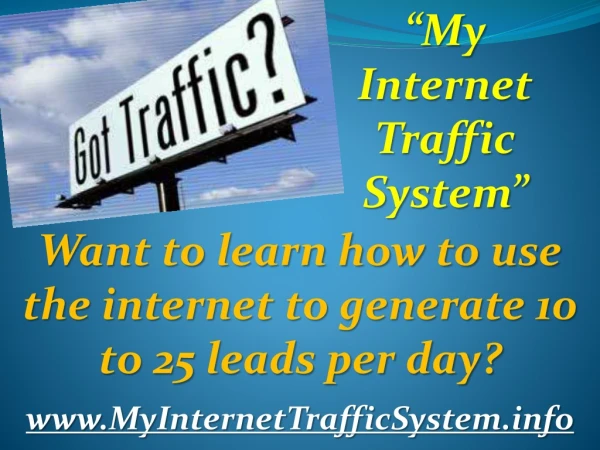 My Internet Traffic System