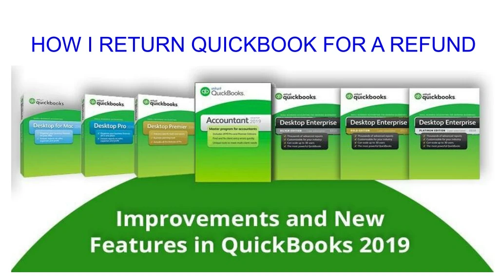 how i return quickbook for a refund