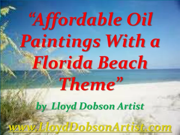 Affordable Oil Paintings With a Florida Beach Theme