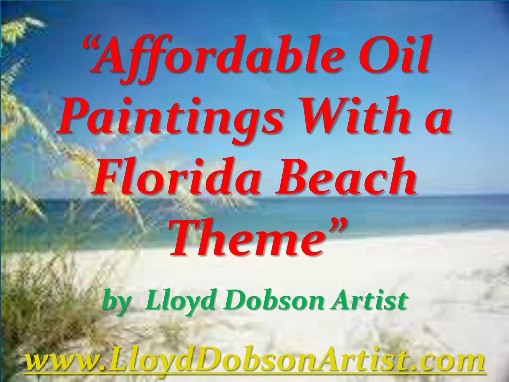 affordable oil paintings with a florida beach