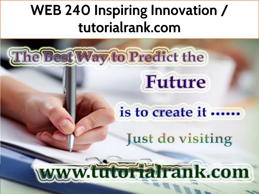 web 240 inspiring innovation tutorialrank com