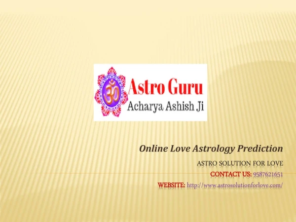 Online Love Astrology Prediction