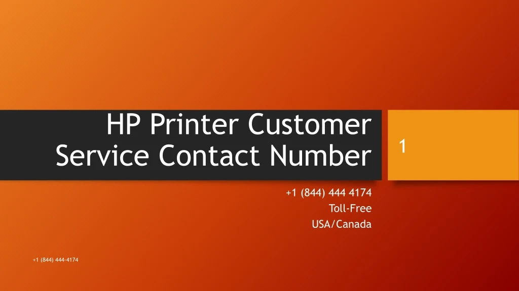 hp printer customer service contact number