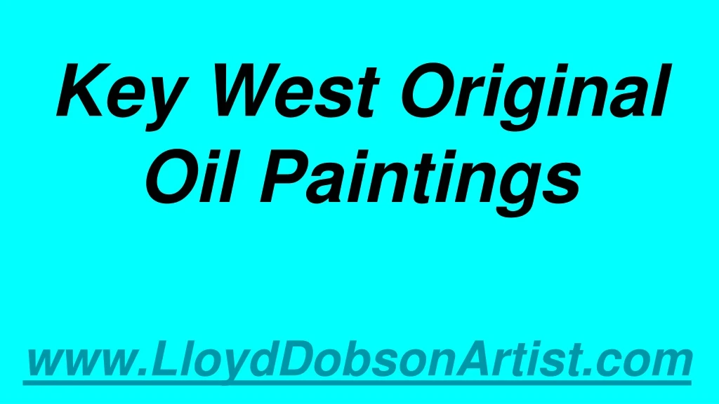 key west original oil paintings