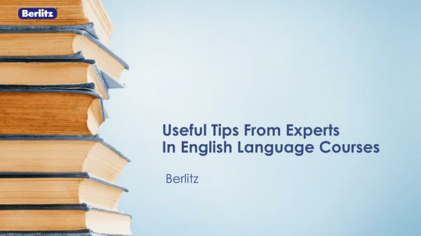 Useful Tips From Experts In English Language Courses