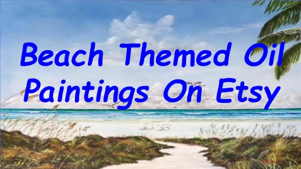 Beach Themed Oil Paintings On Etsy