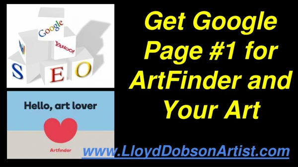 Get Google Page #1 For ArtFinder And Your Art