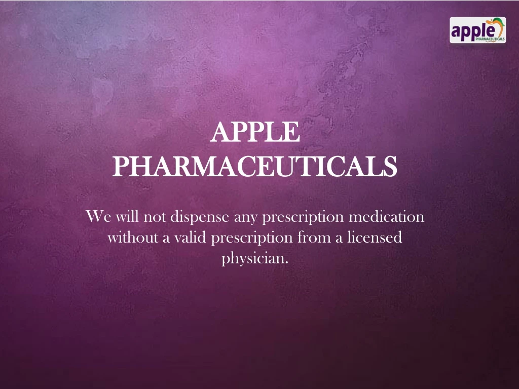 apple pharmaceuticals