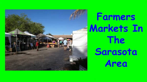 Farmers Markets In The Sarasota Area
