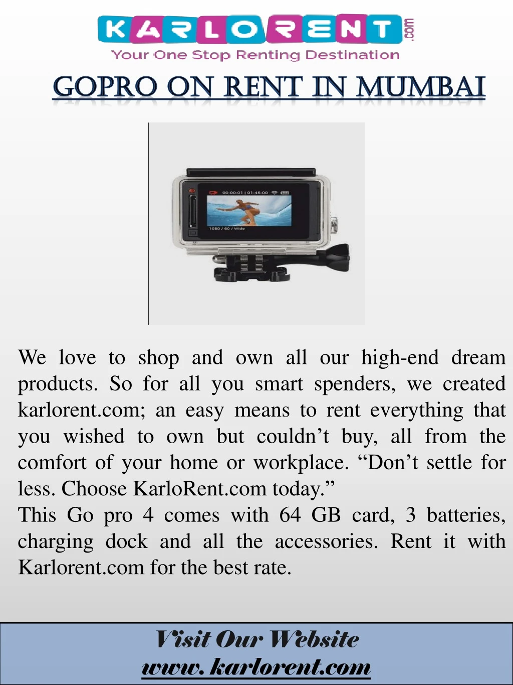 gopro on rent in mumbai