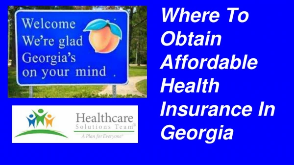 Where To Obtain Affordable Health Insurance In Georgia
