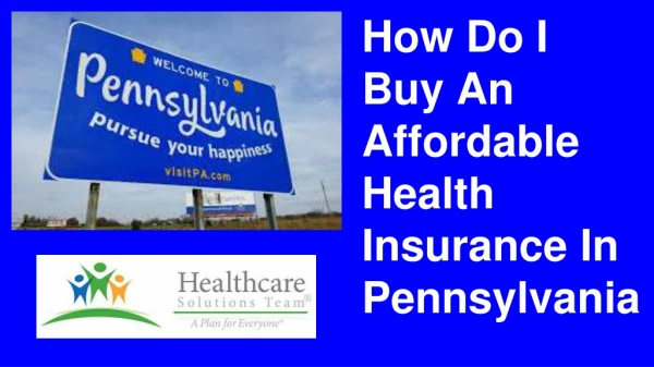 How Do I Buy An Affordable Health Insurance In Pennsylvania