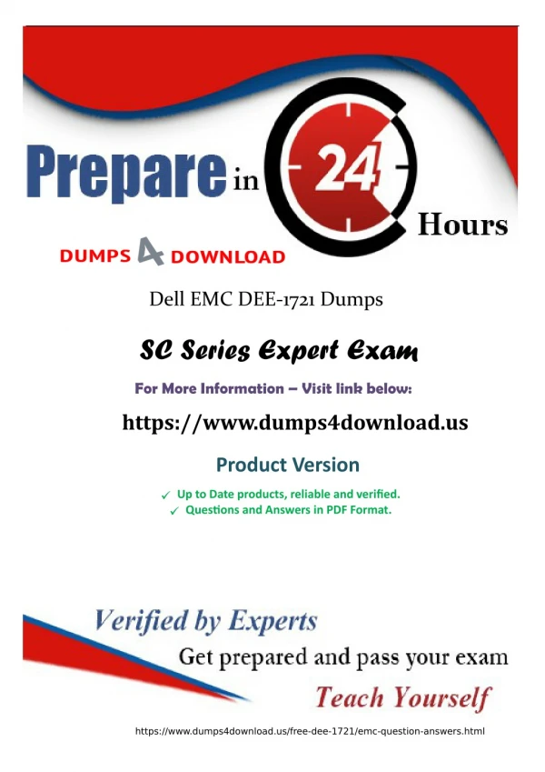 Verified EMC DEE-1721 Study Material - DEE-1721 Exam Dumps Dumps4download.us