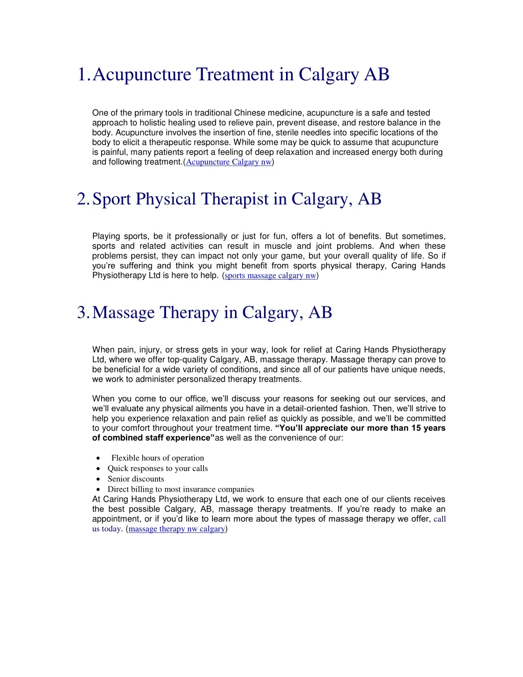 1 acupuncture treatment in calgary