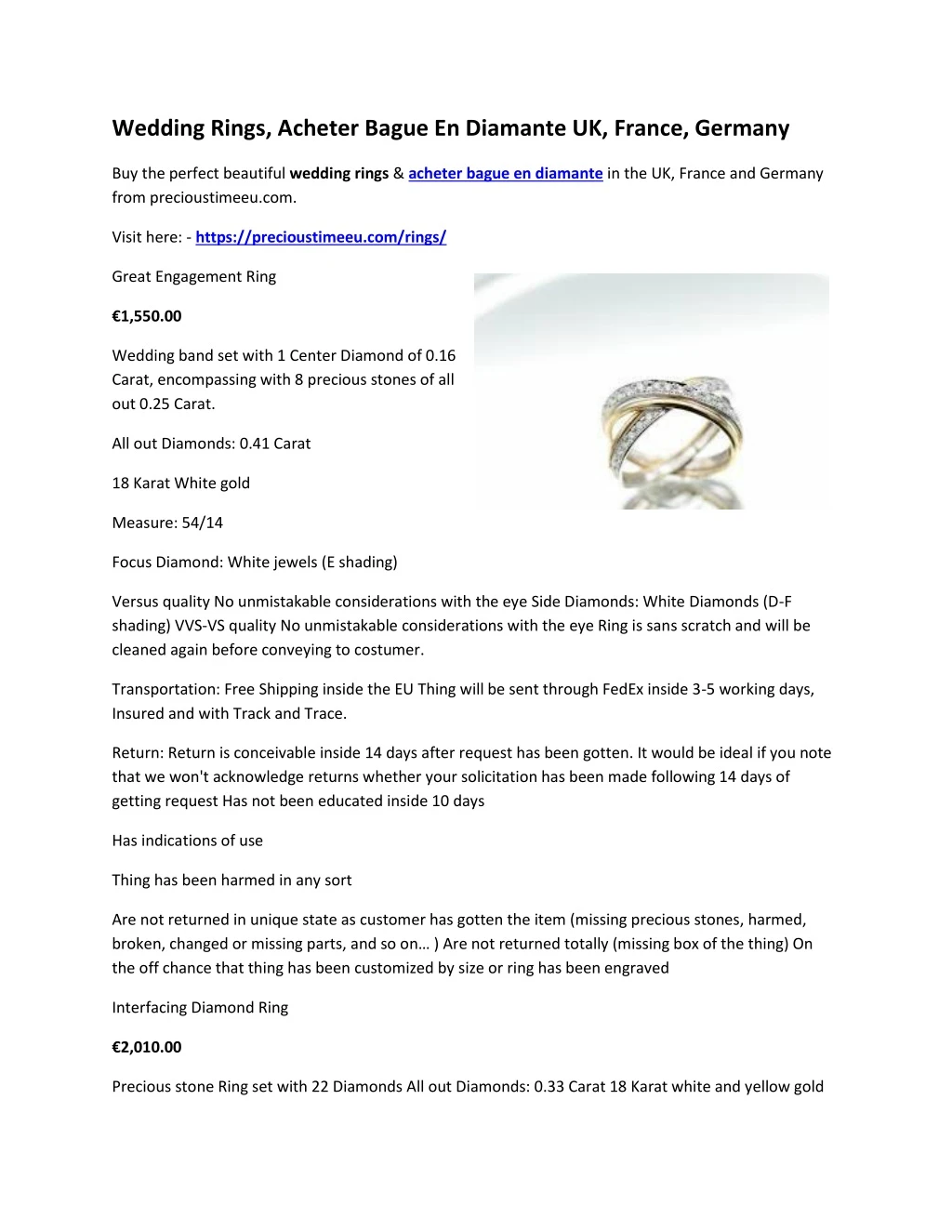 wedding rings acheter bague en diamante uk france