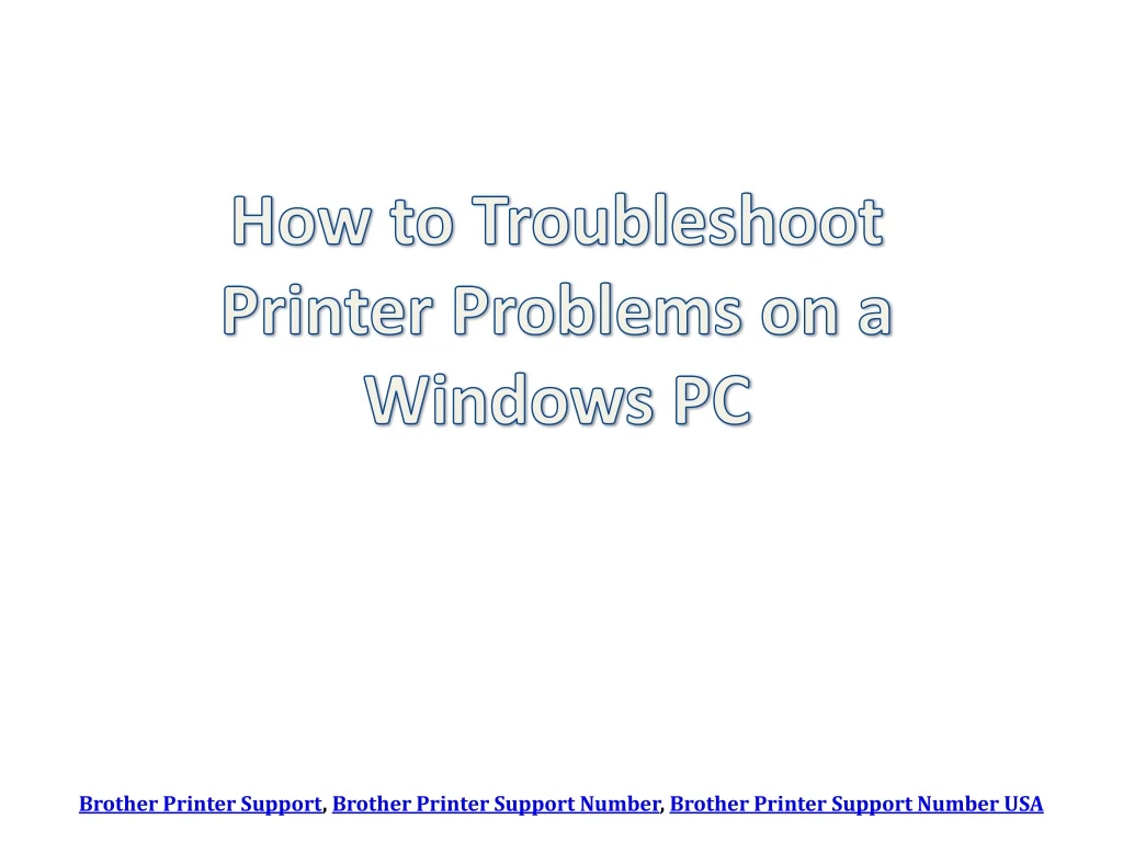 how to troubleshoot printer problems on a windows